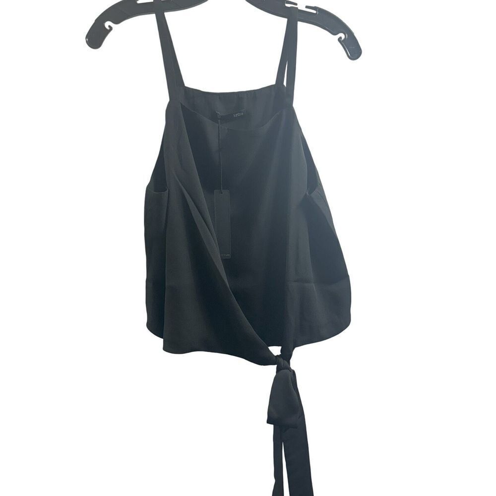 Krisa @ Revolve NWT Black Cami with Side Tie Size‎ Large